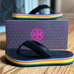 Tory Burch 70’s Platform Flip Flops Size 9